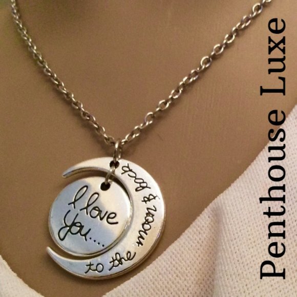 🔥CLEARANCE SALE!! I Love You To The Moon And Back Necklace - Picture 2 of 3